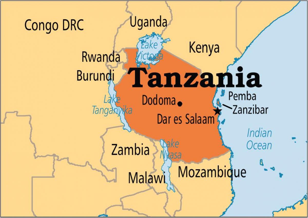 Karte von dar es salaam Tansania