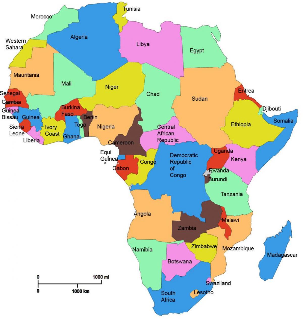 Karte von Afrika zeigt, Tansania