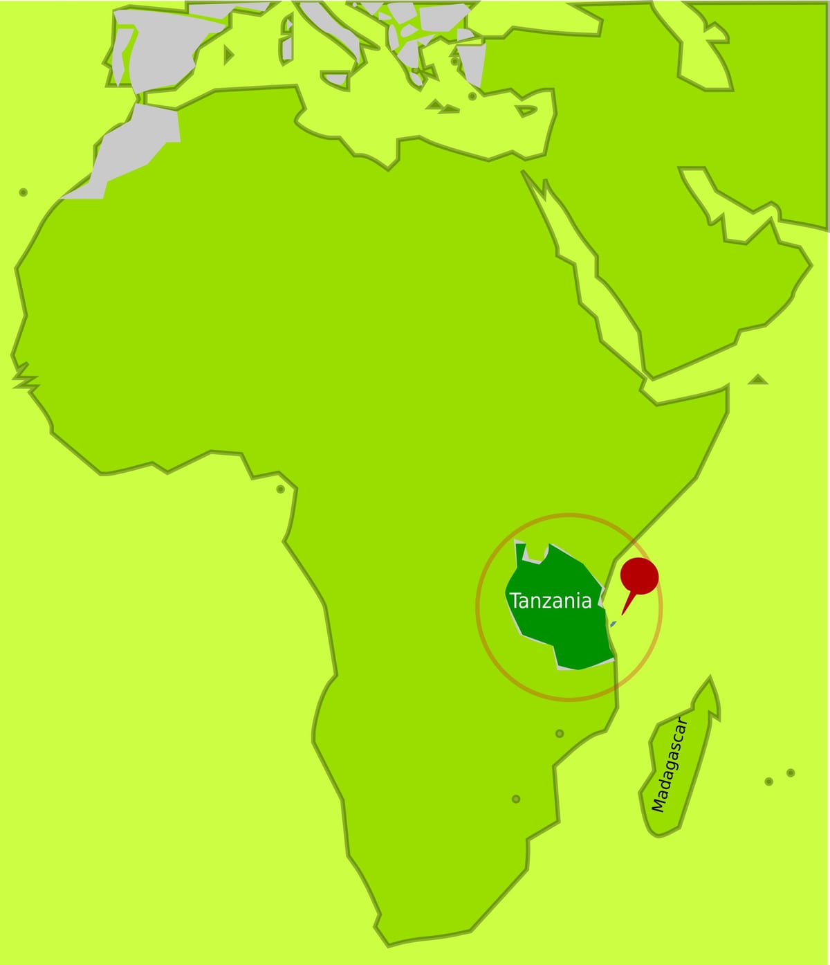 Karte von mafia island, Tansania