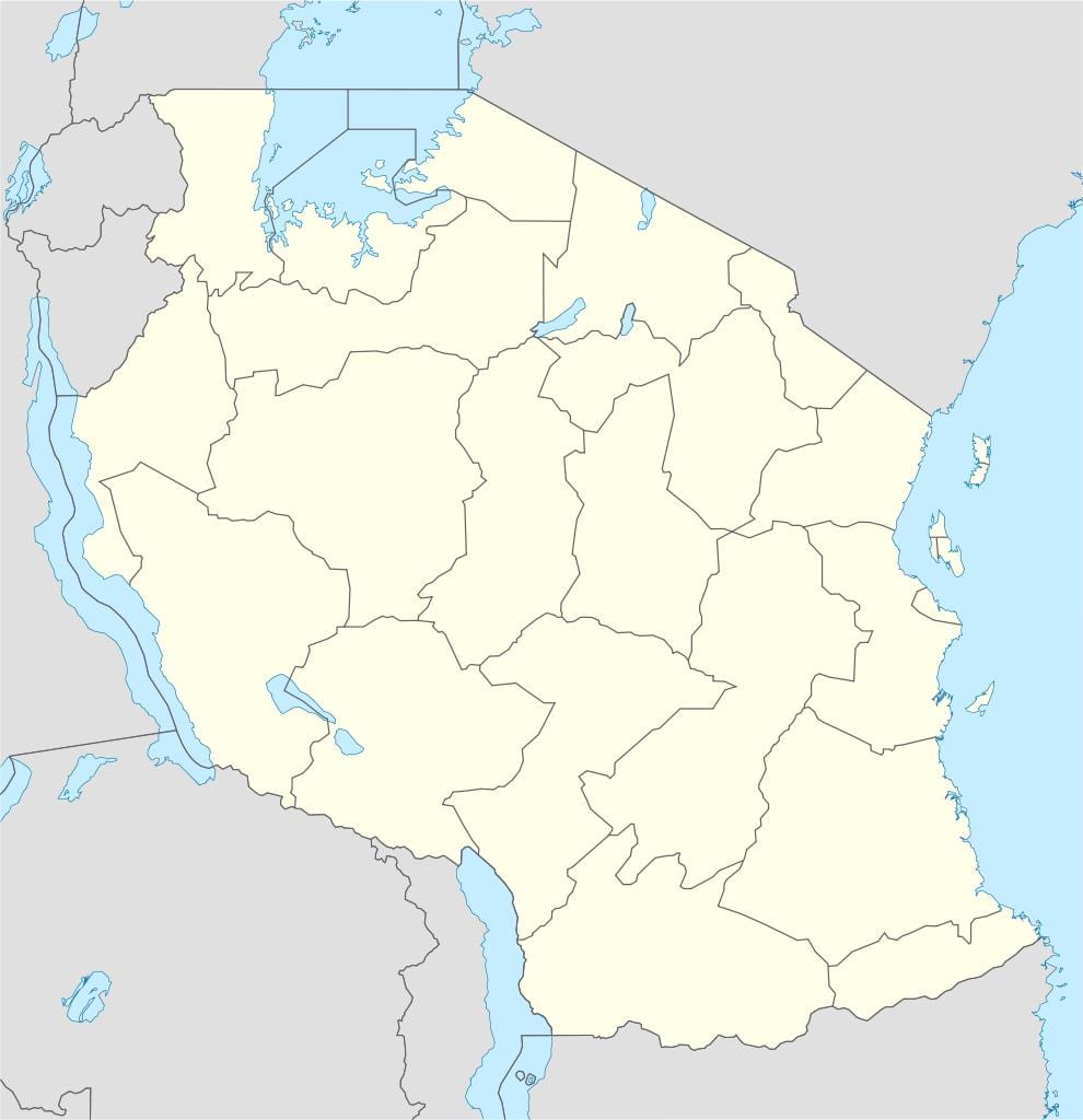 Karte von Tansania, Vektor