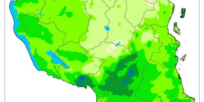 Karte von Tansania Klima